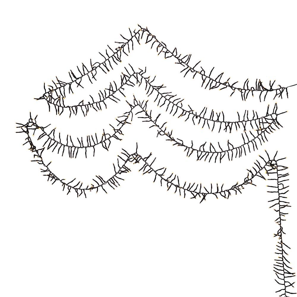 Kurt Adler 3000-Light 98-Foot Cluster Garland with Warm White LED Lights